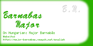 barnabas major business card
